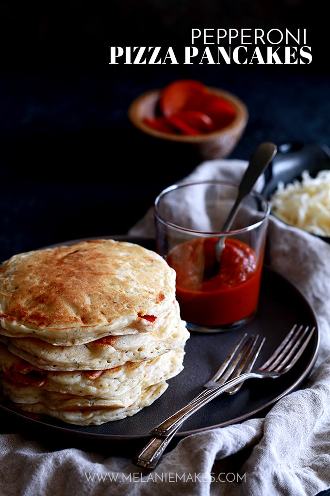 Pepperoni Pizza Pancakes 