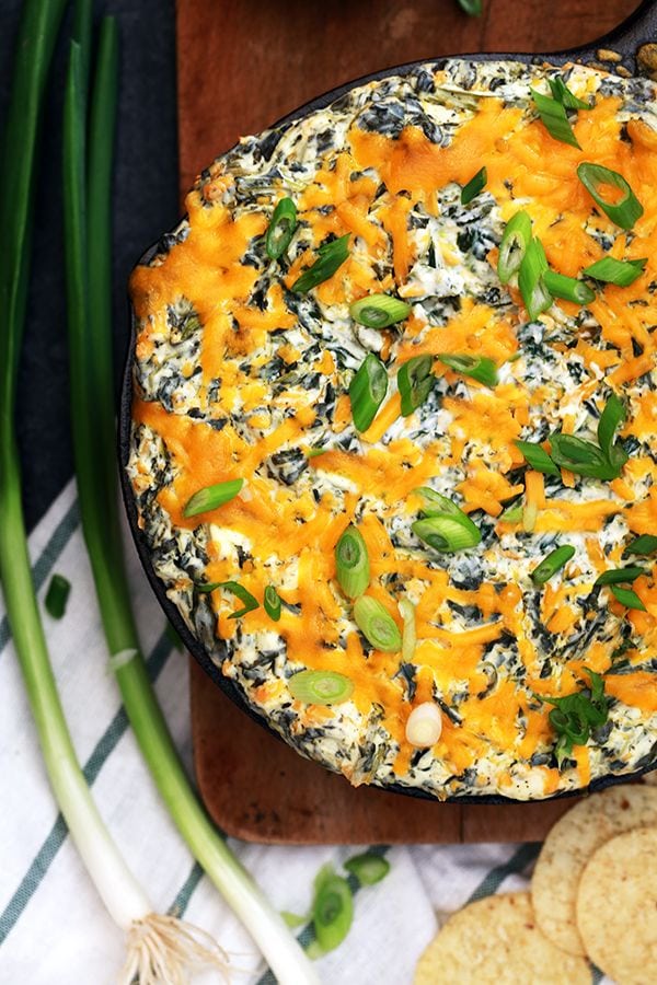 Creamy Baked Double Cheese Spinach Dip