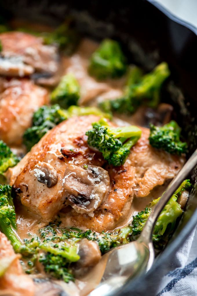 One Skillet Chicken & Broccoli