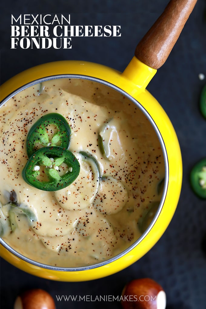 Mexican Beer Cheese Fondue