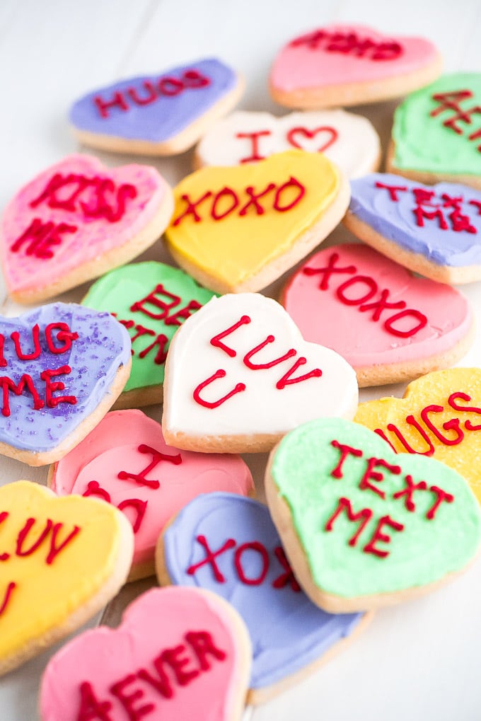 Conversation Heart Sugar Cookies