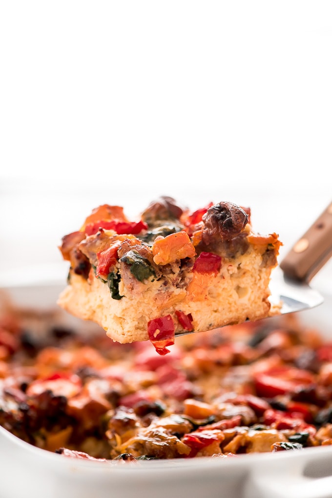 Overnight Sweet Potato Sausage Breakfast Casserole