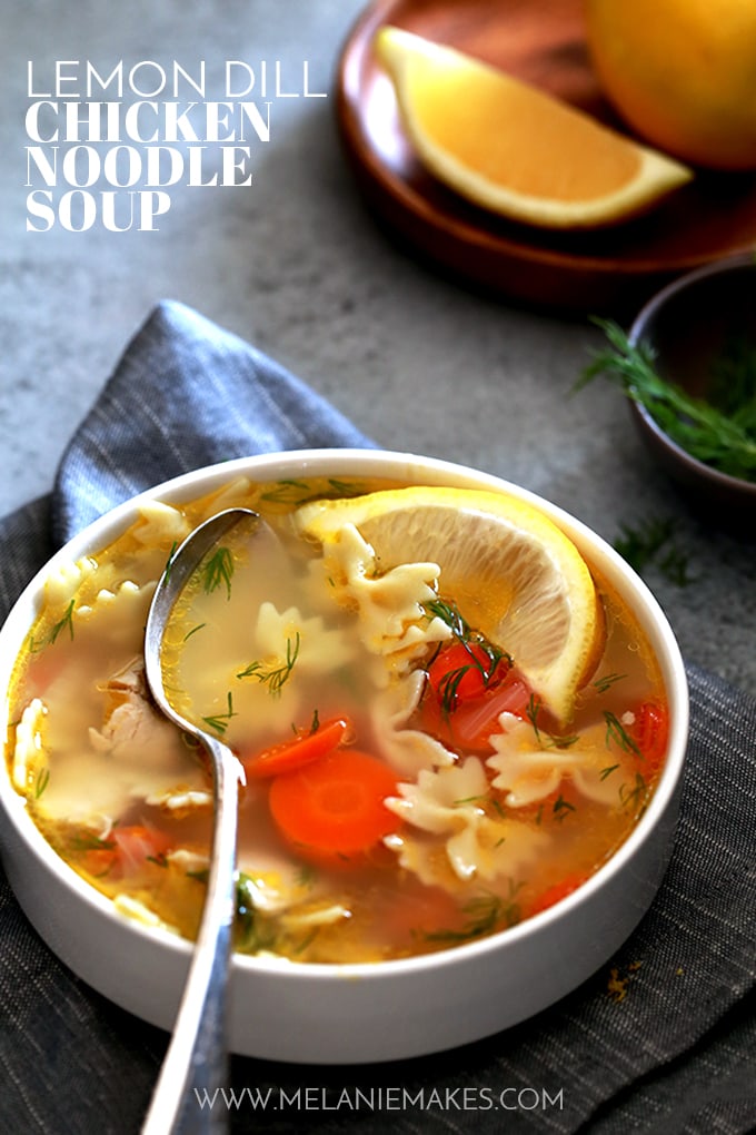 Lemon Dill Chicken Noodle Soup