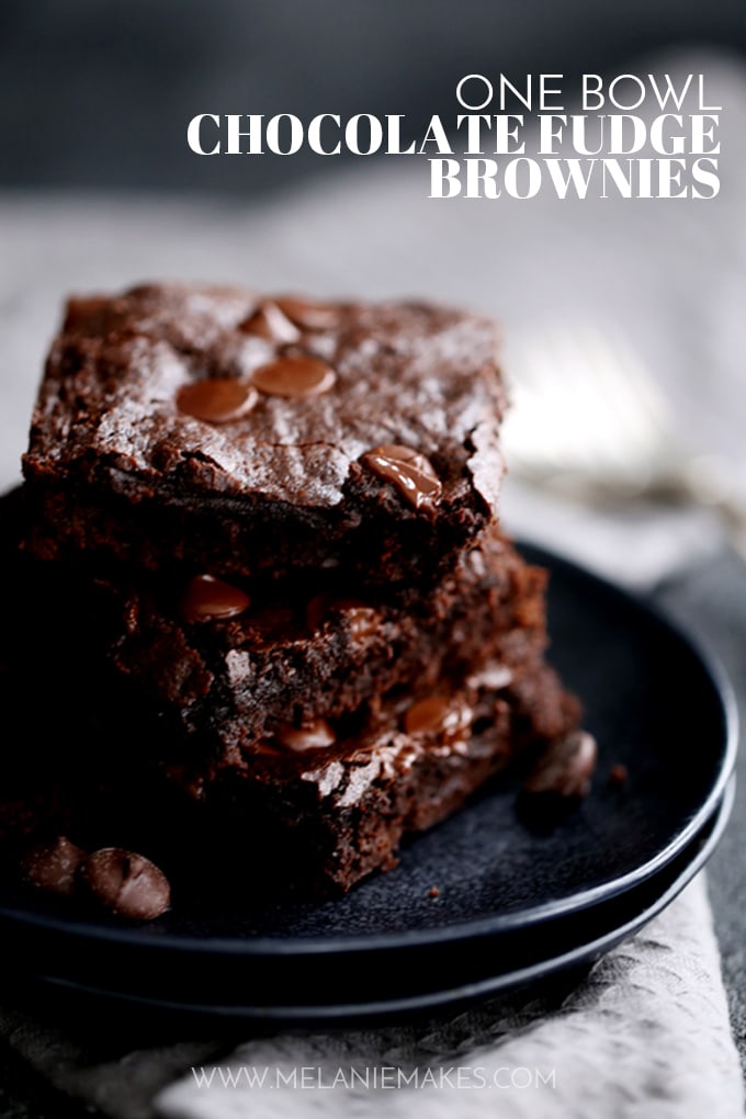 One Bowl Chocolate Fudge Brownies