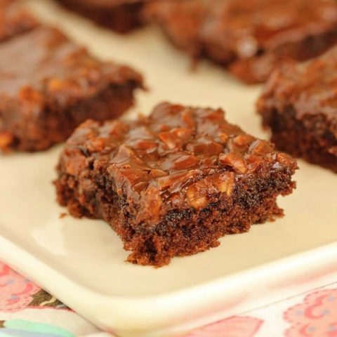 Best Chocolate Sheet Cake Recipe - This homemade chocolate cake with a homemade chocolate pecan icing is one of the best chocolate desserts ever!  There's nothing better than an old-fashioned recipe like this one!