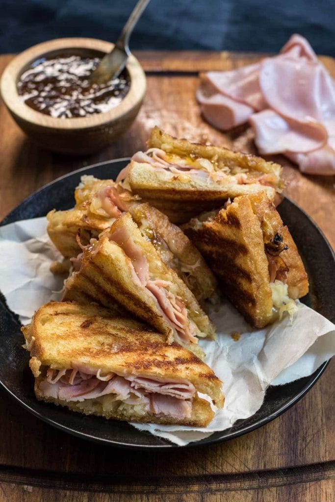 Gruyere Grilled Cheese with Ham