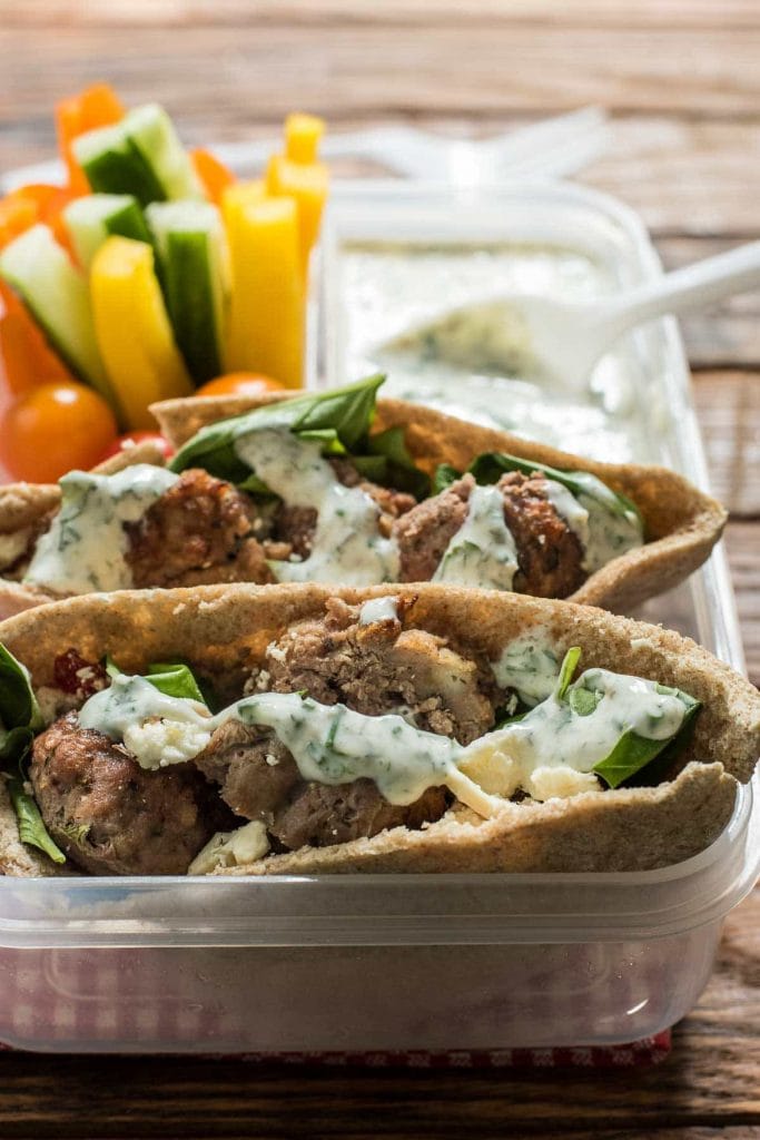 Mediterranean Meatballs with Dill Yogurt Sauce