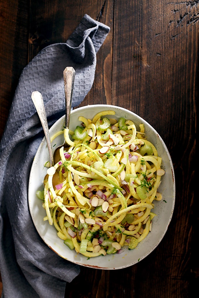 Spiralized Indian Waldorf Salad