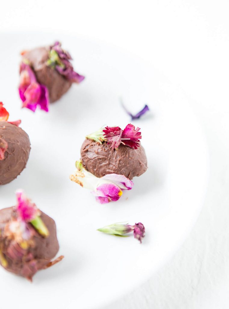 Edible Flowers Chocolate Truffles