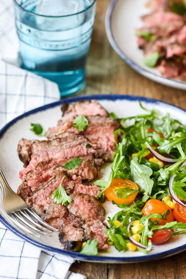 Marinated Skirt Steak with Simple Summer Salad