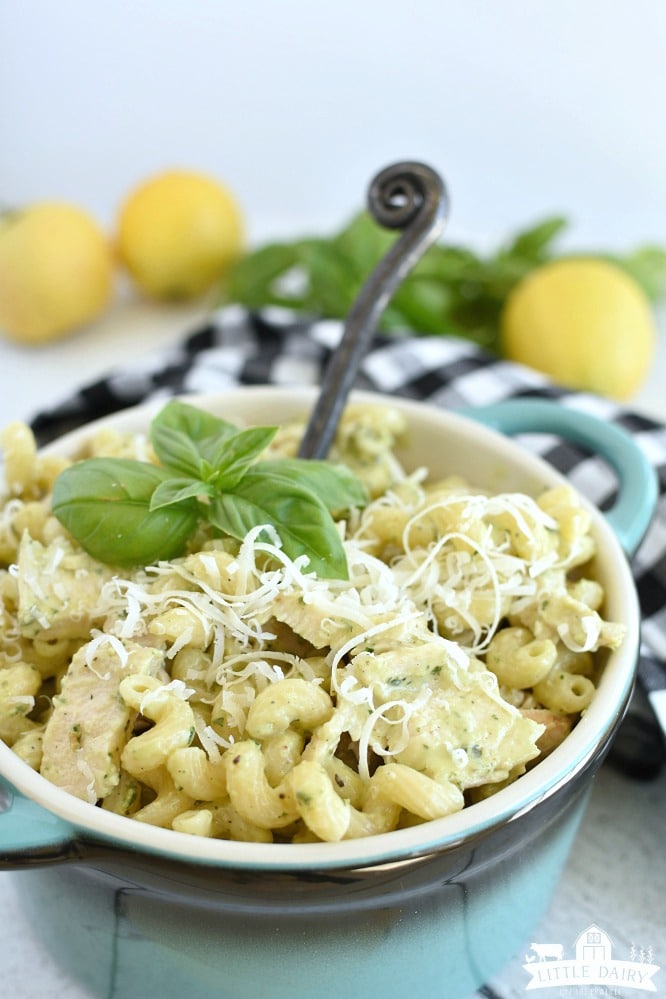 Lemon Pesto Pasta Salad with Grilled Chicken