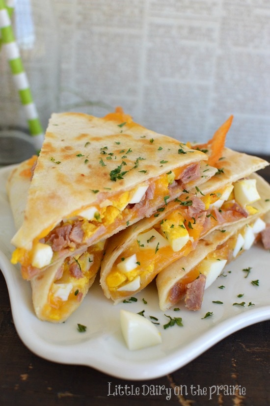 Ham and Cheese Breakfast Quesadillas