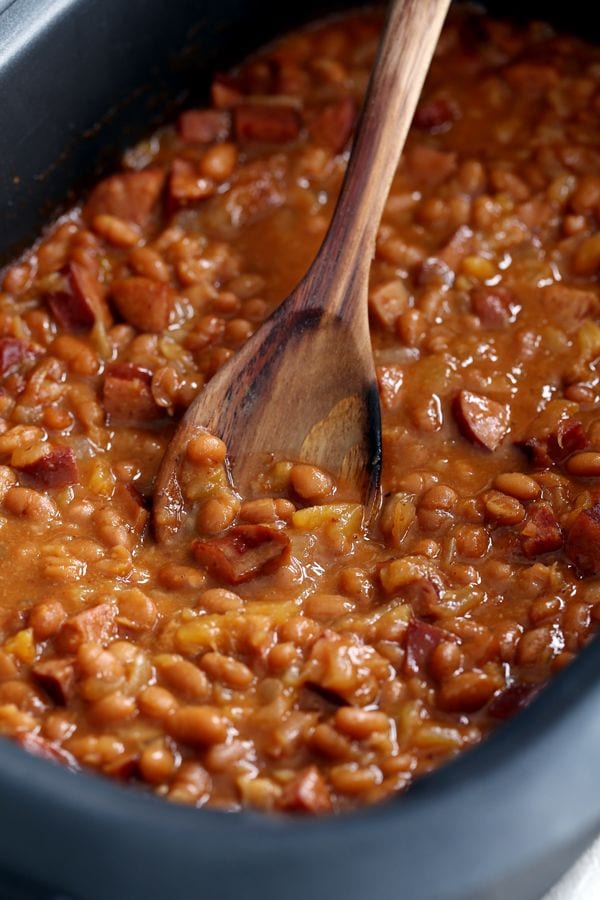 Slow Cooker Smoky Baked Beans