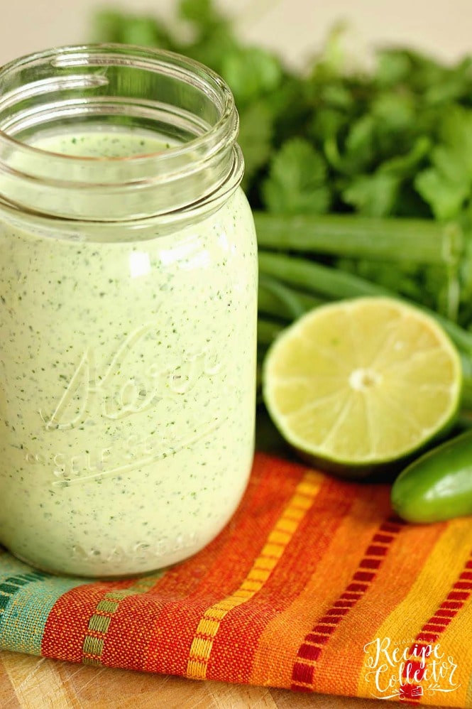 Cilantro Dip - A spicy sauce filled with cilantro, jalapeno and serrano peppers, and lime.  It's great to use as a dip, a dressing, and even a marinade!