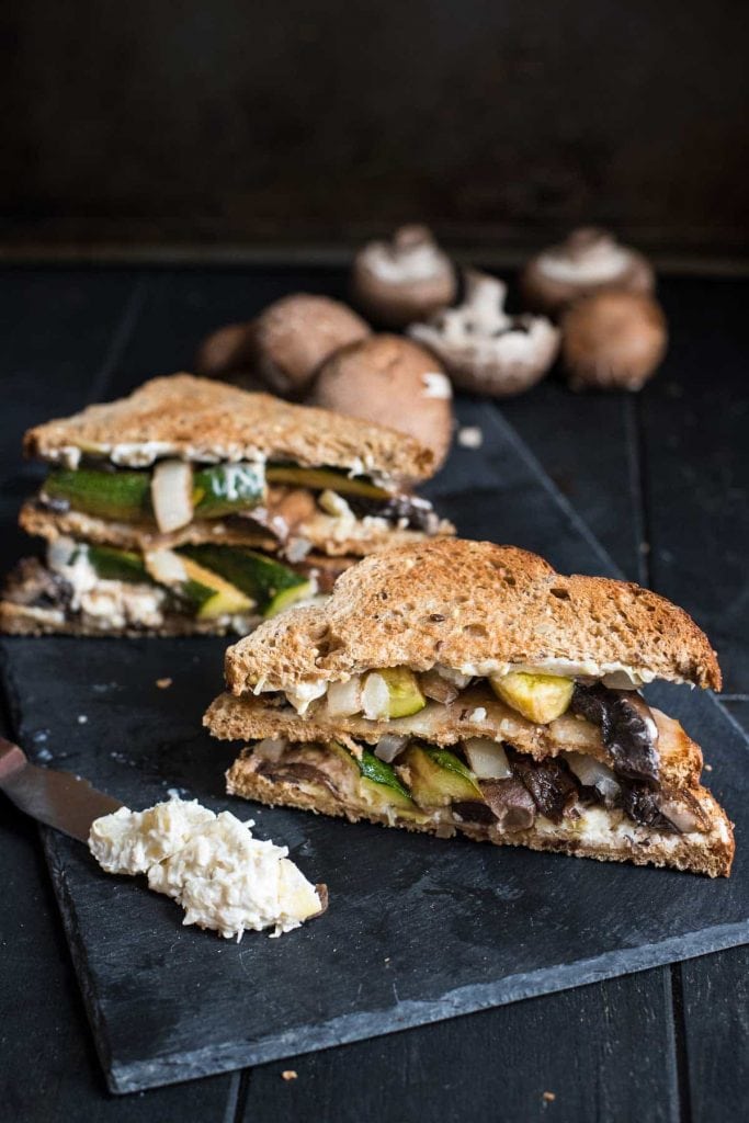 Roasted Portobello Mushroom Veggie Sandwich