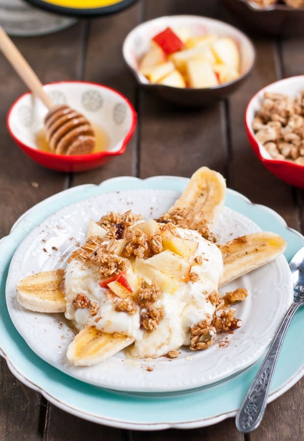 Cinnamon Apple Breakfast Banana Split