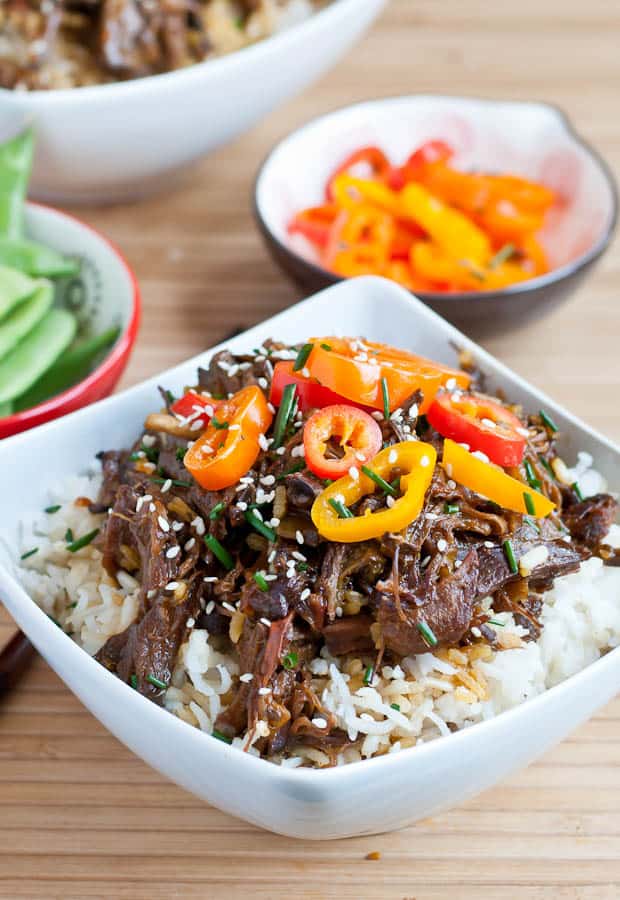 Slow Cooker Honey Sesame Beef Bowls