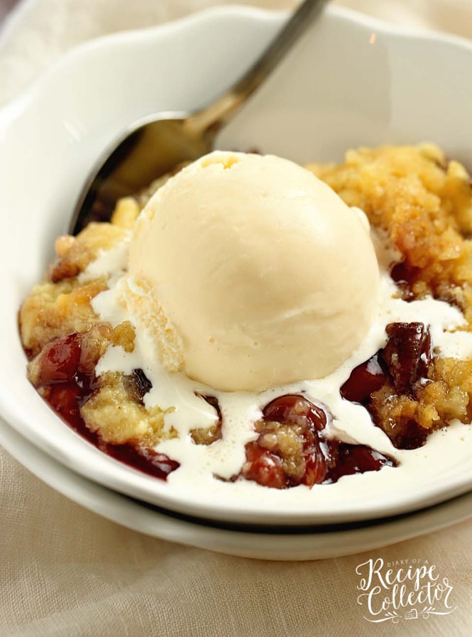 Slow Cooker Cherry Pineapple Dump Cake - No need to turn on the oven!  Let your slow cooker do all the work for this easy dessert recipe that let's you set it and forget it until its time to eat!