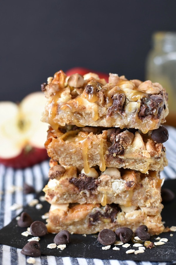 Caramel Apple Crisp Magic Cookie Bars