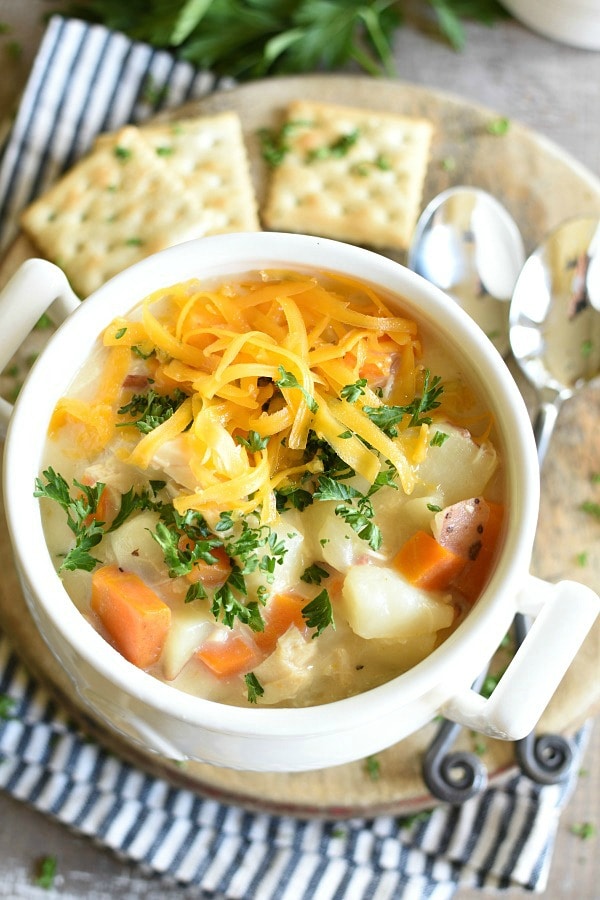 Cheesy Chicken Potato Soup