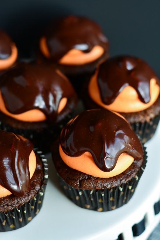 Chocolate Pumpkin Cupcakes