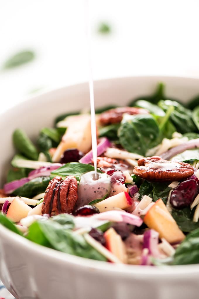 Autumn Spinach Poppy Seed Salad