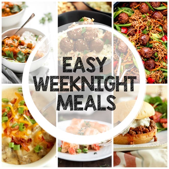 Weekly Family Meal Plan- Easy Weeknight Meals - Twelve easy dinner recipe ideas perfect for your busy week!