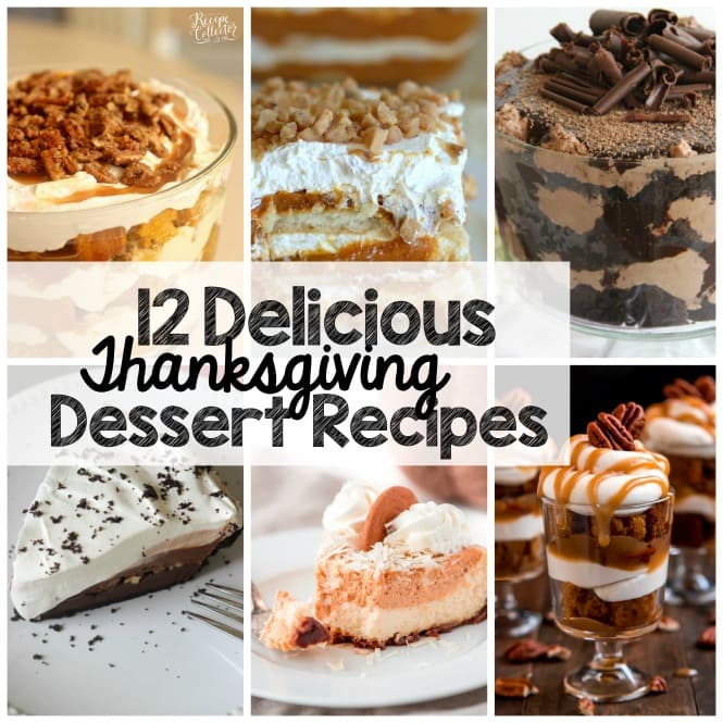 Weekly Family Meal Plan- Thanksgiving Dessert Recipes - Fifteen great dessert recipe ideas to make your holiday easy!