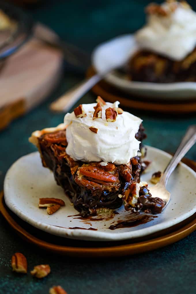 Dark Chocolate Brownie Pecan Pie