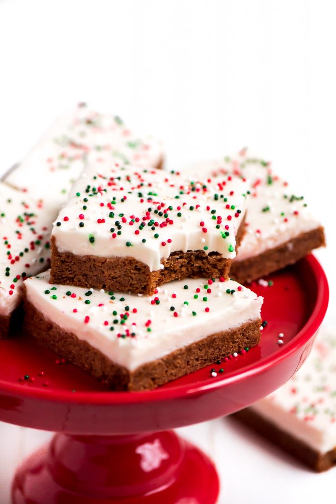 Gingerbread Sugar Cookie Bars