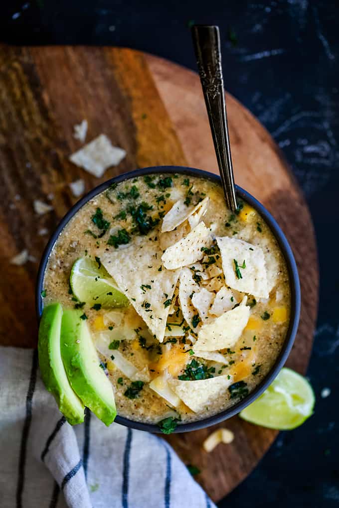 Slow Cooker Coconut Lime White Chicken Chili