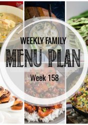 Weekly Family Meal Plan #158