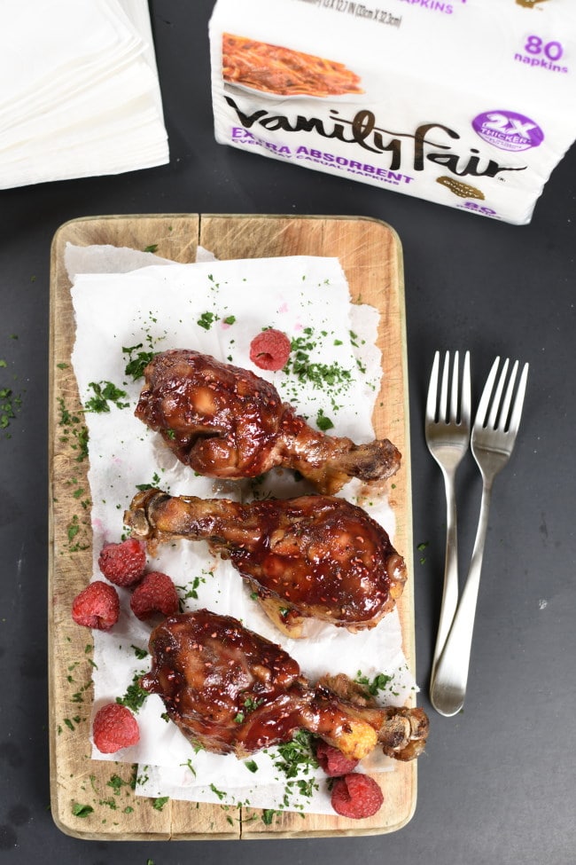 Slow Cooker Raspberry Chicken Drumsticks