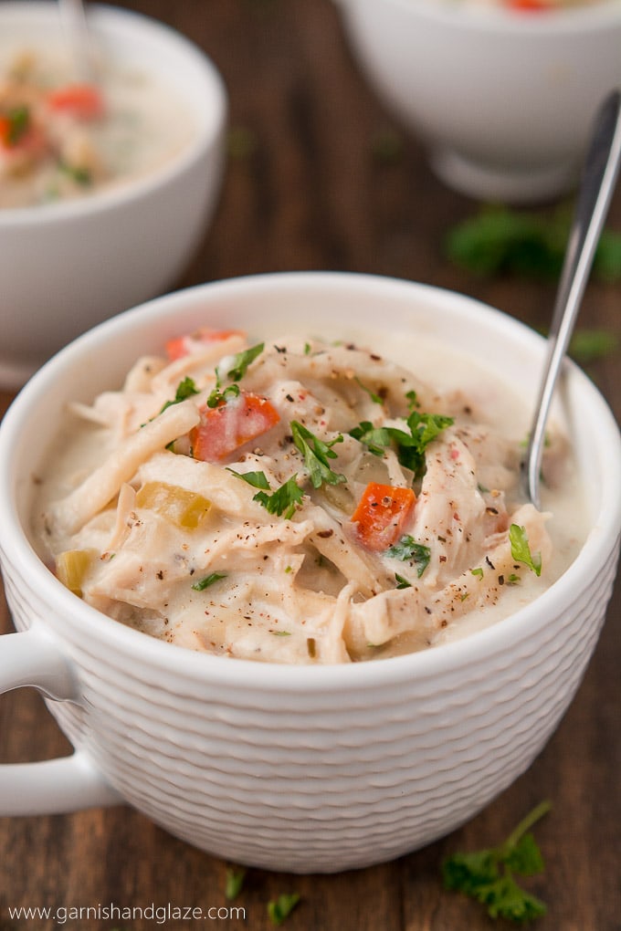 Slow Cooker Creamy Chicken Noodle Soup