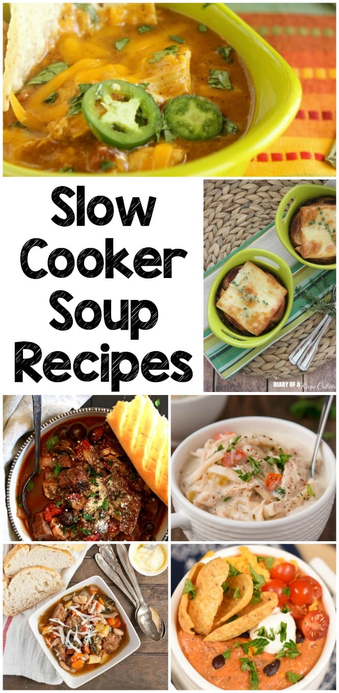 Weekly Family Meal Plan- Featuring several slow cooker soup recipes perfect for winter weather!