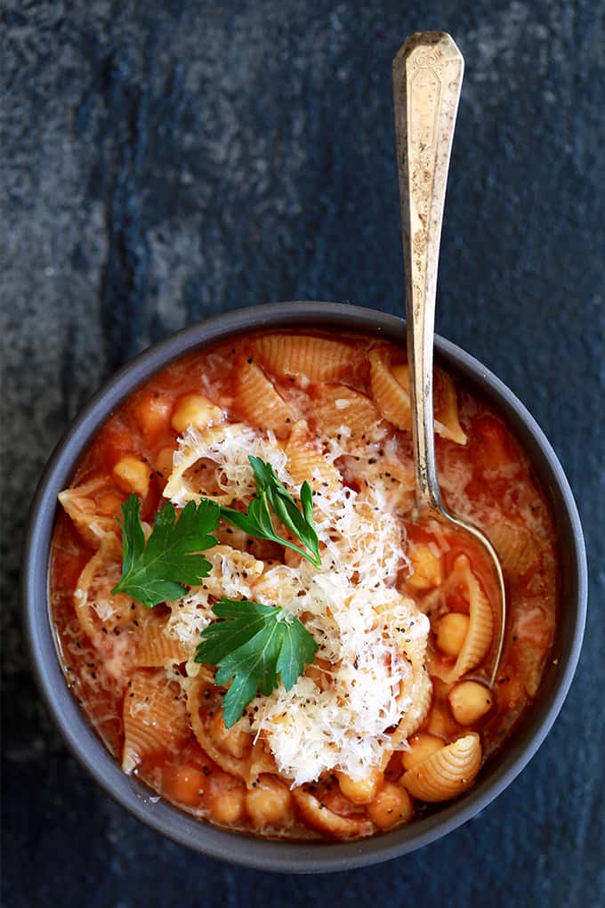 Chickpea and Pasta Soup