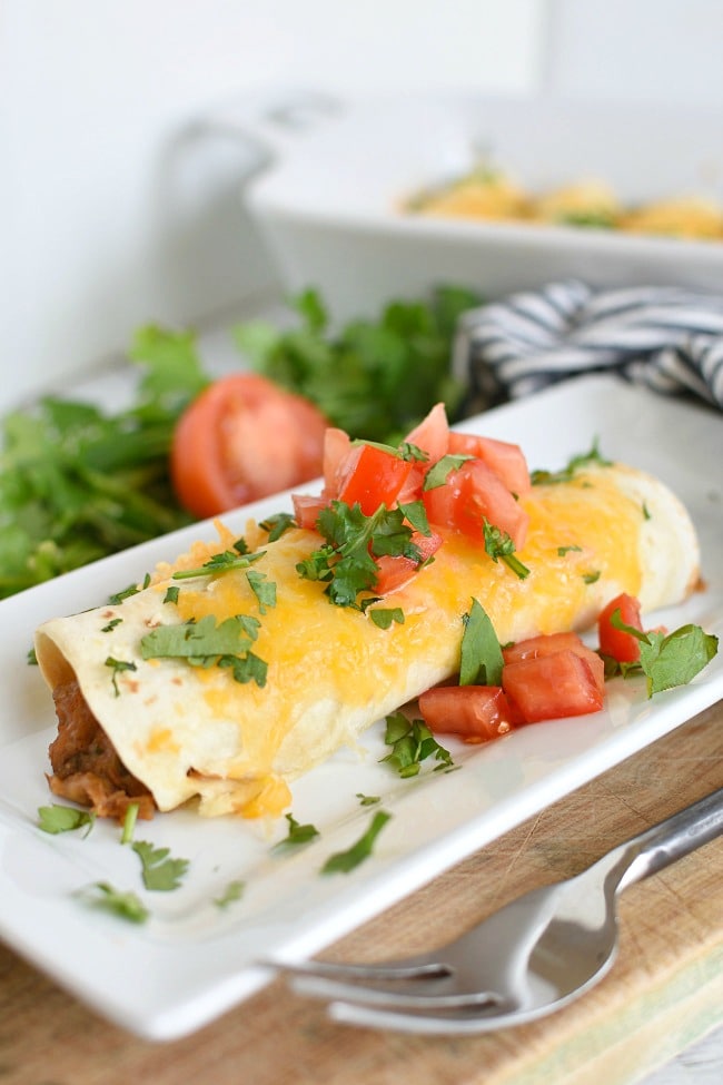 Quick Shredded Beef Burritos