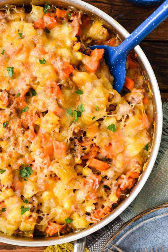 Ground Beef and Potatoes Skillet