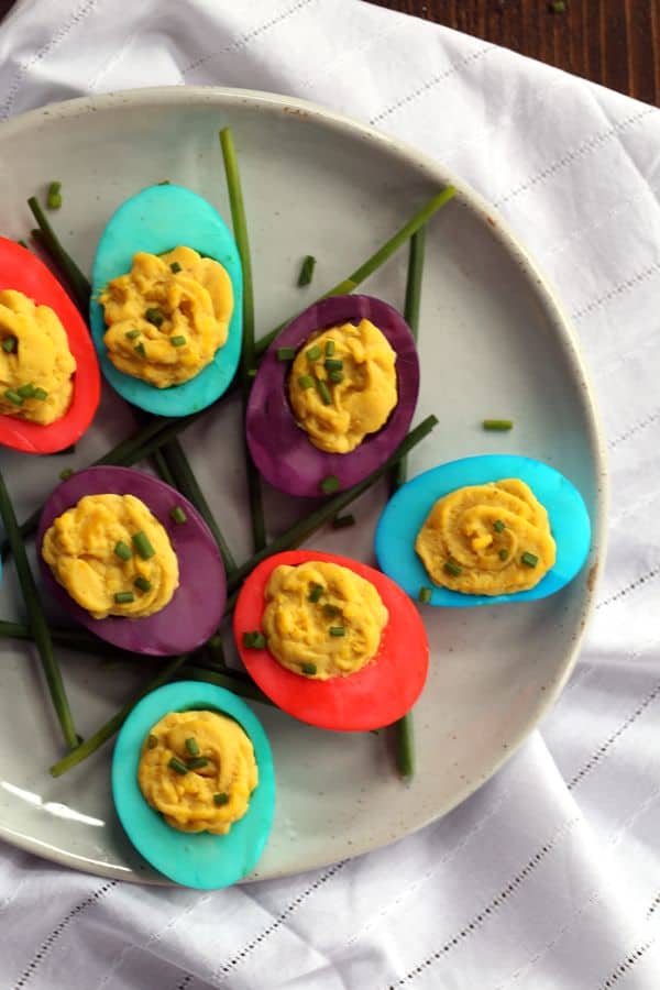 Dyed Deviled Eggs