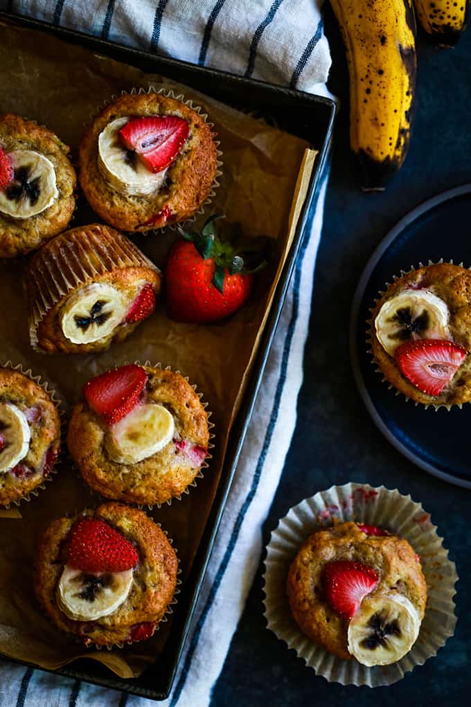 Strawberry Banana Muffins