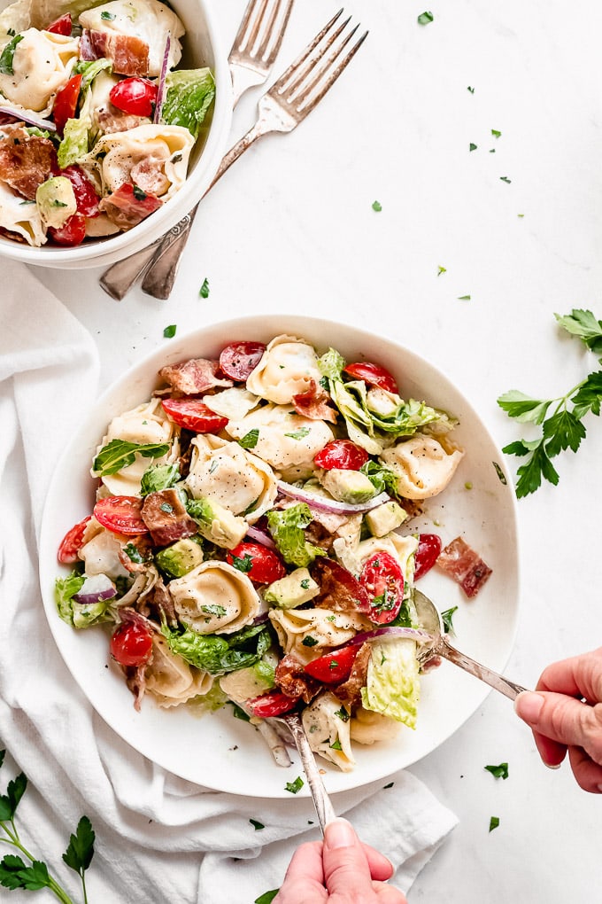 BLT Tortellini Pasta Salad