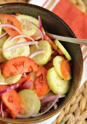 Cucumber Tomato, and Onion Salad