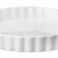 HIC Harold Import Co. 98015 Quiche Dish, Round, 8 Inch, White