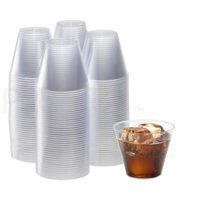 Clear Plastic Cups | 9 Ounce. - 200 Pack | Hard Disposable Cups 