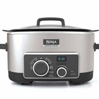 Ninja Multi-Cooker with 4-in-1 Stove Top, Oven, Steam & Slow Cooker Options, 6-Quart Nonstick Pot, and Steaming/Roasting Rack  (MC950ZSS), Stainless