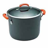 Rachael Ray 87497 Hard-Anodized Stockpot, 10-Quart, Orange