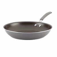 Rachael Ray 16805 Cucina Cookware Porcelain Aluminum Nonstick 12.5-Inch Skillet, Small, Sea Salt Gray