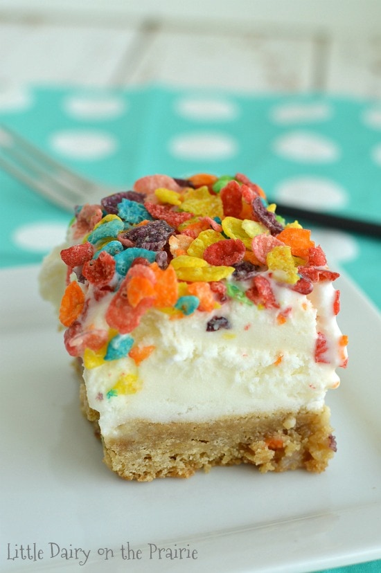 Fruity Pebbles Confetti Ice Cream Squares