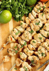 Cilantro Lime Chicken Skewers