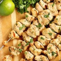 Cilantro Lime Chicken Skewers